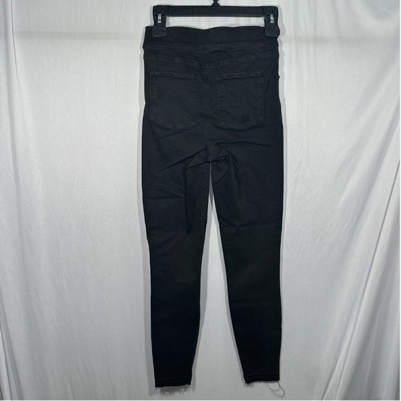 NWT $128 Spanx [ XS SMALL ] Distressed Skinny‎ Jean in Vintage Black - Picture 7 of 13